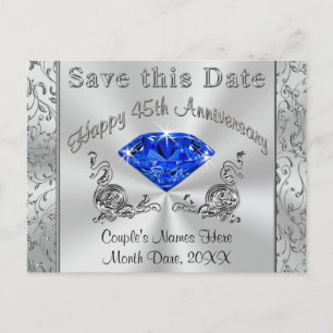 Invitaciones al 45º aniversario del personalizado 