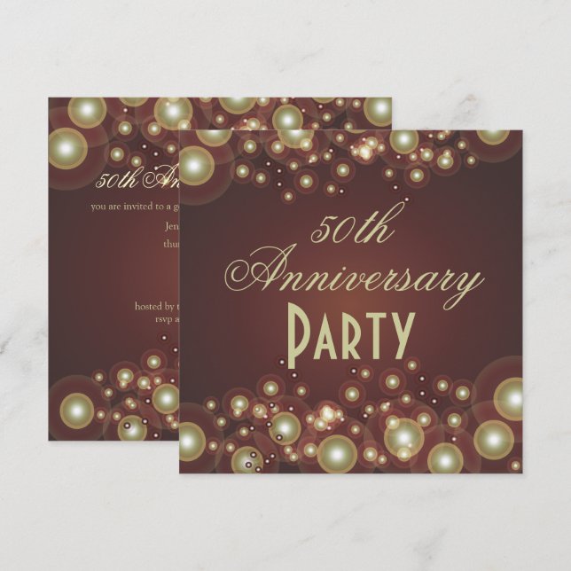 Invitaciones al 50 Aniversario de Boda (Anverso / Reverso)