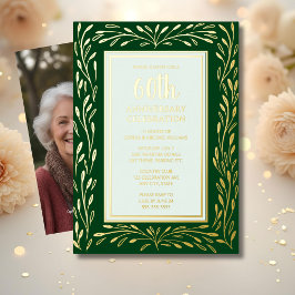 Invitaciones al 60° aniversario de Bodas al verde