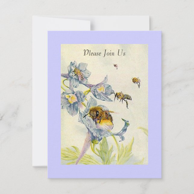 Invitaciones al aire libre al Fiesta del té del ja (Anverso)