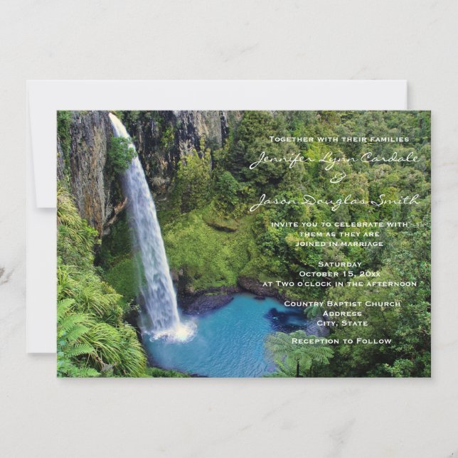 Invitaciones al aire libre de la boda de la (Anverso)