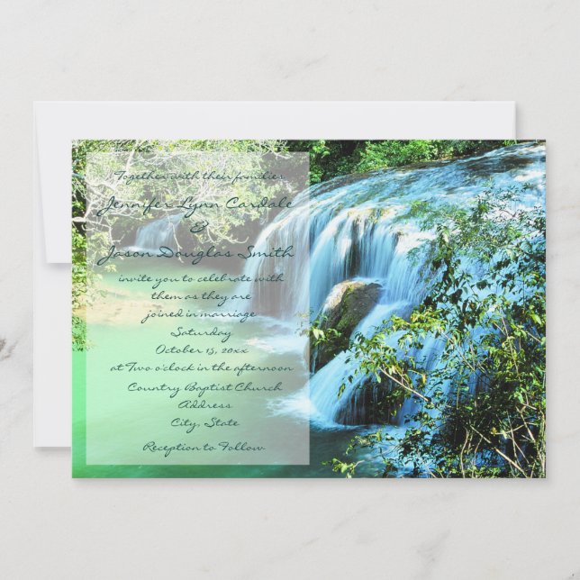 Invitaciones al aire libre de la boda de la (Anverso)