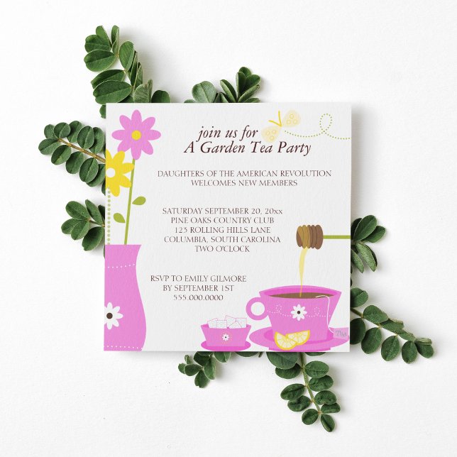 Invitaciones al almuerzo del Fiesta de té de jardí (Subido por el creador)