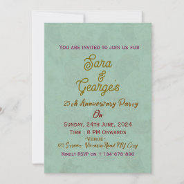 Invitaciones al aniversario del boda