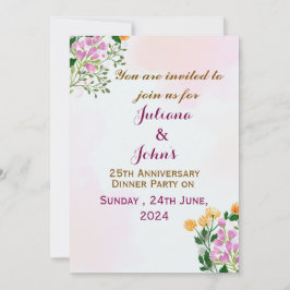 Invitaciones al aniversario del boda