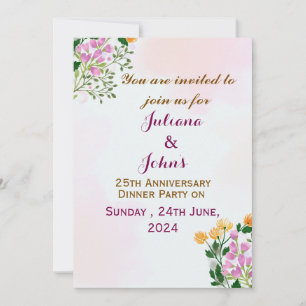 Invitaciones al aniversario del boda