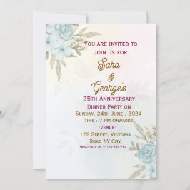 Invitaciones al aniversario del boda
