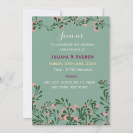 Invitaciones al aniversario del boda
