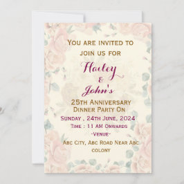 Invitaciones al aniversario del boda