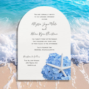 Invitaciones al Arco Boda Azul de los Jardín de Ma