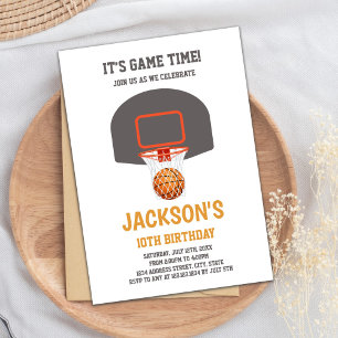 Invitaciones al baloncesto del Naranja de balonces