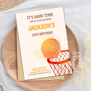 Invitaciones al baloncesto Naranja ligero