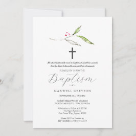 Invitaciones al bautismo Botánicos religiosos