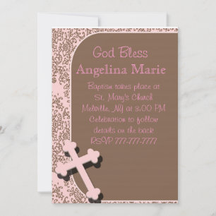 Invitaciones al bautismo/cristalización de las niñ