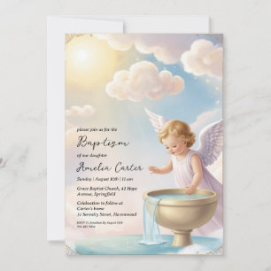 invitaciones al bautismo de ángel