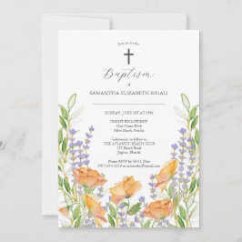 Invitaciones al bautismo floral Flores acuáticas s