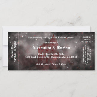 Invitaciones al billete de Boda gótico Castillo de