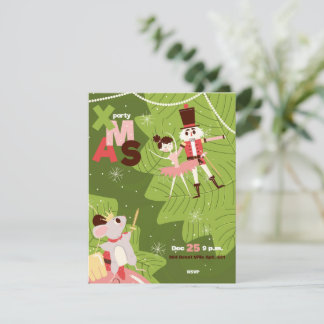 Invitaciones al brunch Navidad con el nutcr