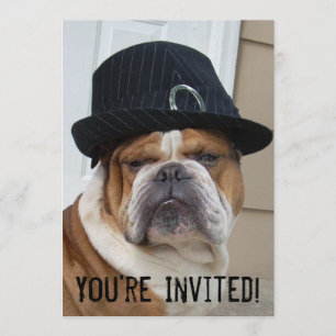Invitaciones al Bulldog Inglés Cumpleaños/Cualquie