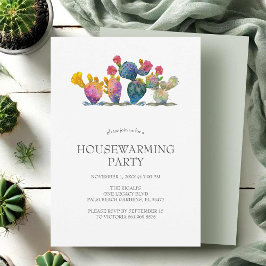 Invitaciones al calentamiento de la casa Cactus ac