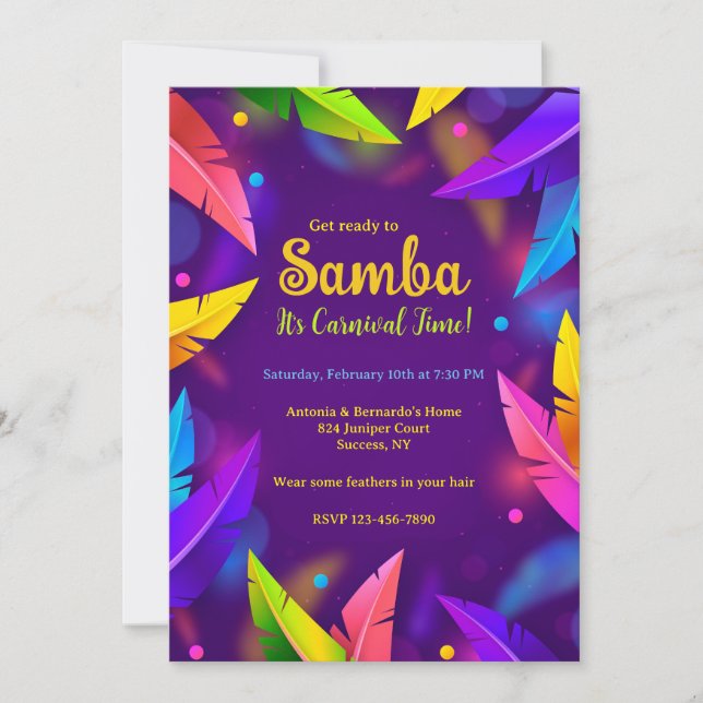 Invitaciones al Carnaval de Brasil (Anverso)