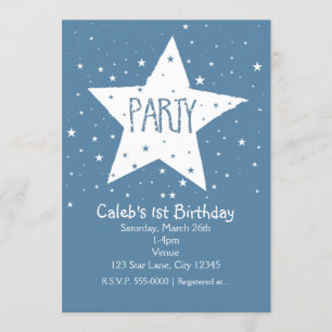Invitaciones al cielo de la fiesta de cumpleaños d