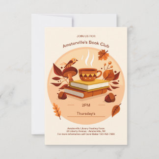 Invitaciones al club de libros de otoño