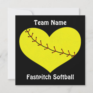 Invitaciones al corazón de Softball Fastpitch