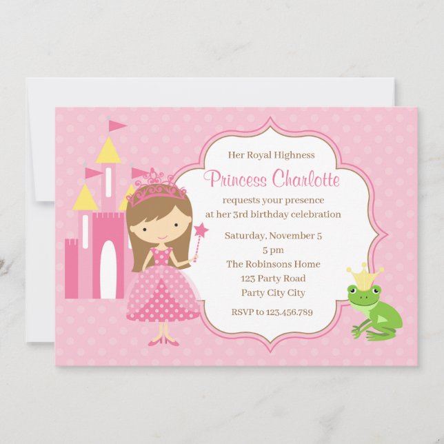 Invitaciones al cumpleaños de la princesa (Castill (Anverso)