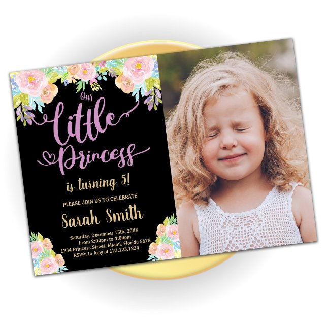 Invitaciones al cumpleaños de la princesa morada n (Subido por el creador)
