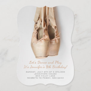Invitaciones al cumpleaños de Point Shoes