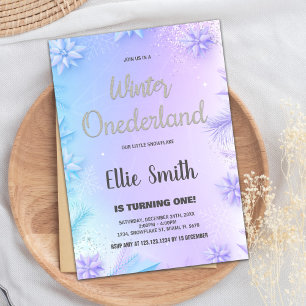 Invitaciones al cumpleaños de Winter ONEderland Pú