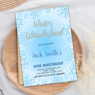 Invitaciones al cumpleaños de Winter Wonderland Az
