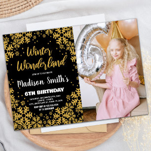 Invitaciones al cumpleaños de Winter Wonderland Fo