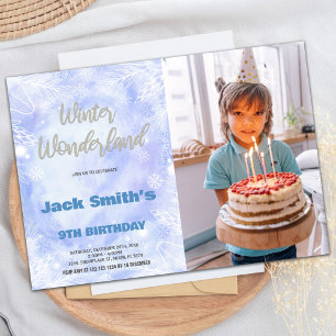 Invitaciones al cumpleaños de Winter Wonderland Fo