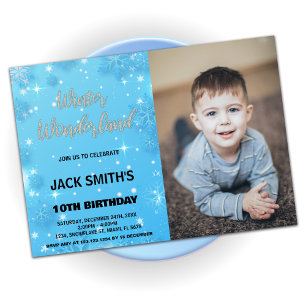 Invitaciones al cumpleaños de Winter Wonderland Fo
