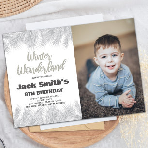 Invitaciones al cumpleaños de Winter Wonderland Fo