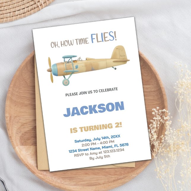 Invitaciones al cumpleaños del avión (Airplane Birthday Invitations)