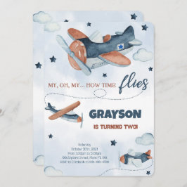 Invitaciones al cumpleaños del avión