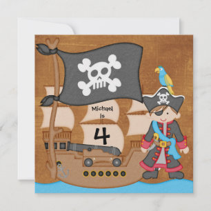 Invitaciones al cumpleaños del Barco Pirata Pirata