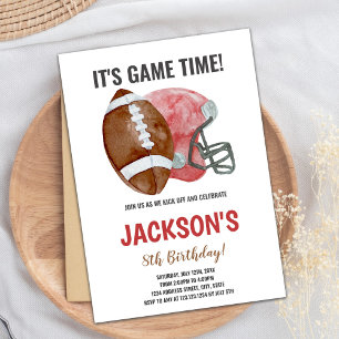 Invitaciones al cumpleaños del fútbol de Marrón Ro
