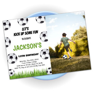 Invitaciones al cumpleaños del partido de fútbol v