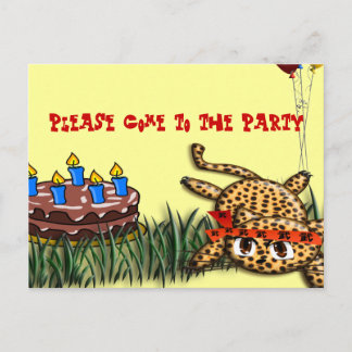 Invitaciones al cumpleaños del Safari de Leopard U