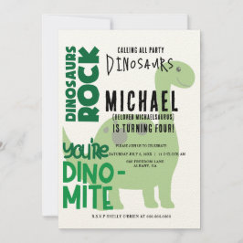 Invitaciones al cumpleaños T-Rex - Elegante Fiesta