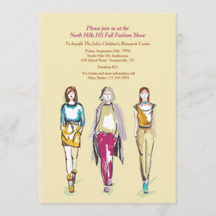 Invitaciones al desfile de moda