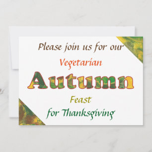 Invitaciones al Día de Acción de Gracias del otoño
