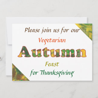 Invitaciones al Día de Acción de Gracias del otoño