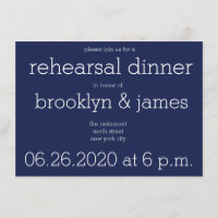 Invitaciones al ensayo de Bodas modernos de la Mar