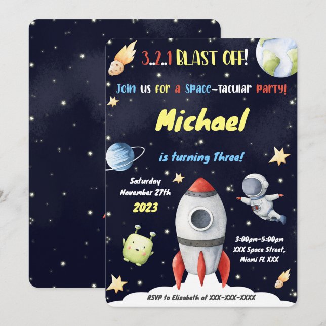 Invitaciones al espacio (Anverso / Reverso)