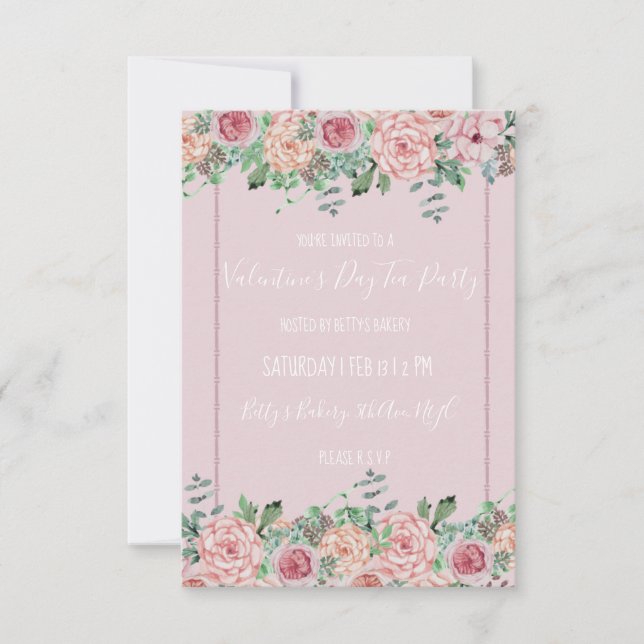 Invitaciones al estilo Fiesta floral de San Valent (Anverso)
